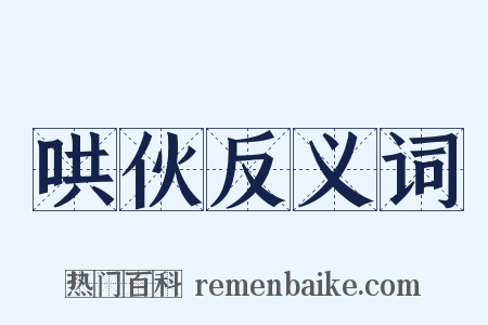 哄伙反义词是什么意思的图片